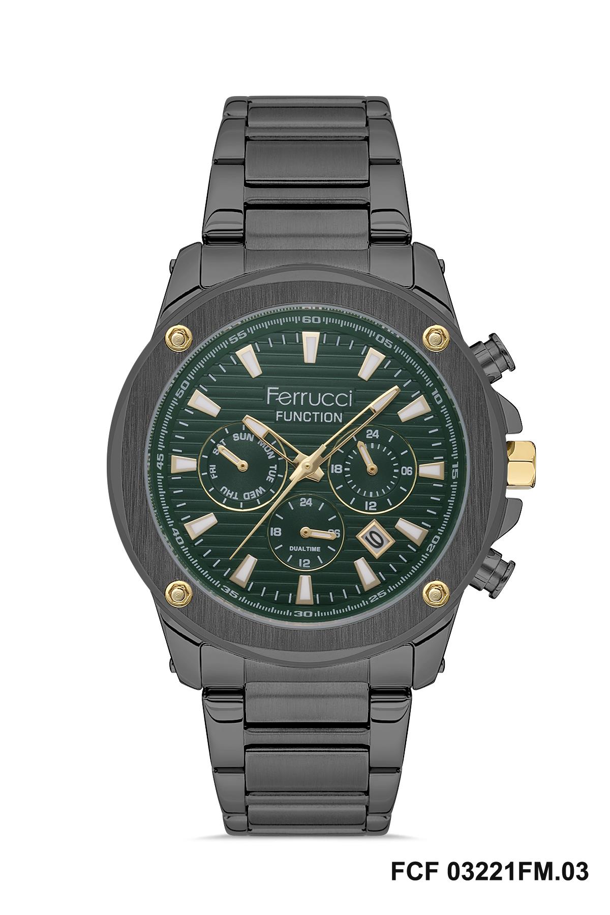 FCF 1023 03221M.3 Fonksiyonlu Metal Kol Saati