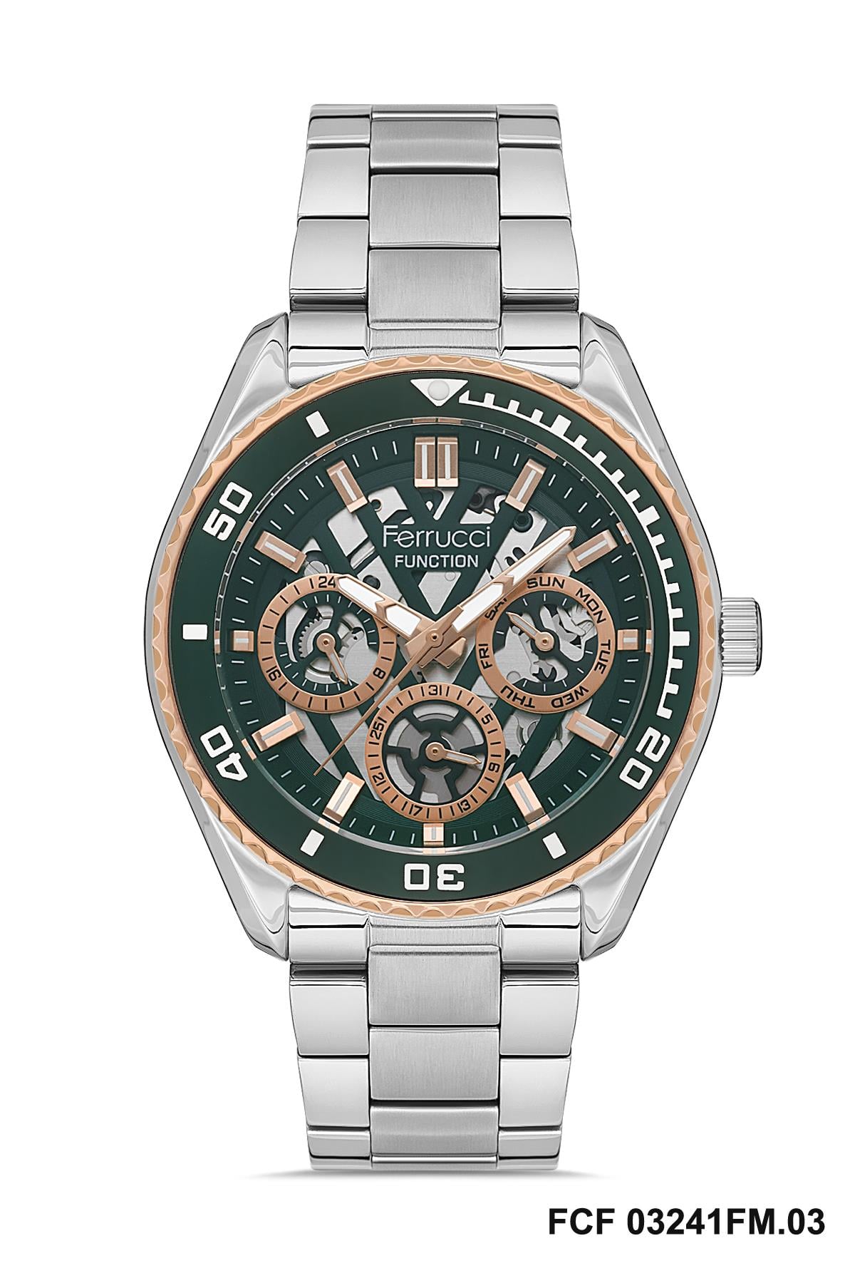 FCF 1023 03241M.3 Fonksiyonlu Metal Kol Saati