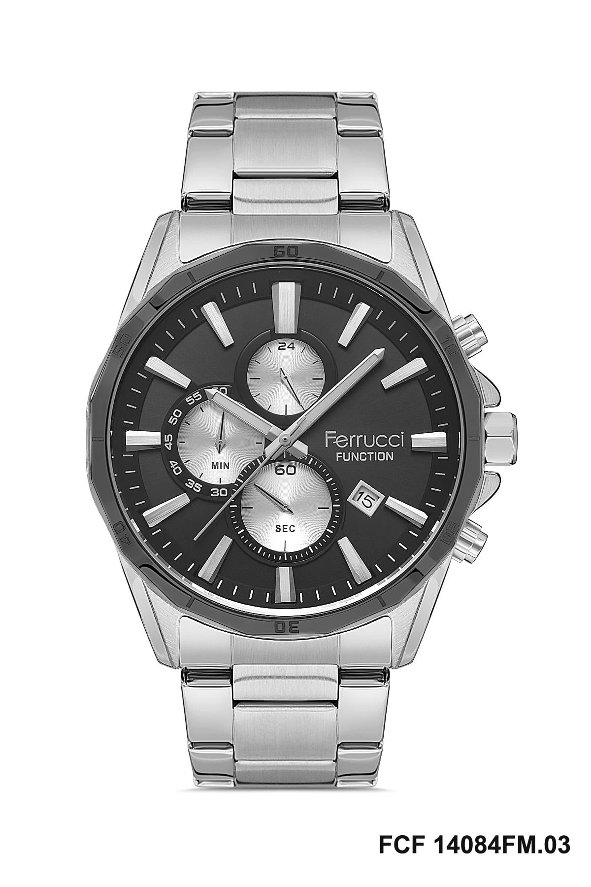 FCF 1023 14084M.3 Fonksiyonlu Metal Kol Saati