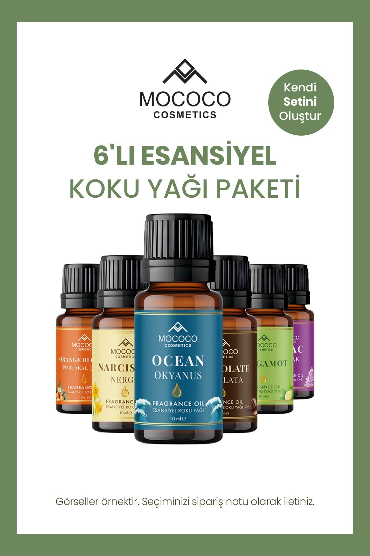 6'lı Esansiyel Yağ Paketi (Kendi Seçimini Yap) – Doğal Uçucu Yağ Seti | Aromaterapi, Difüzör, Buhurdanlık