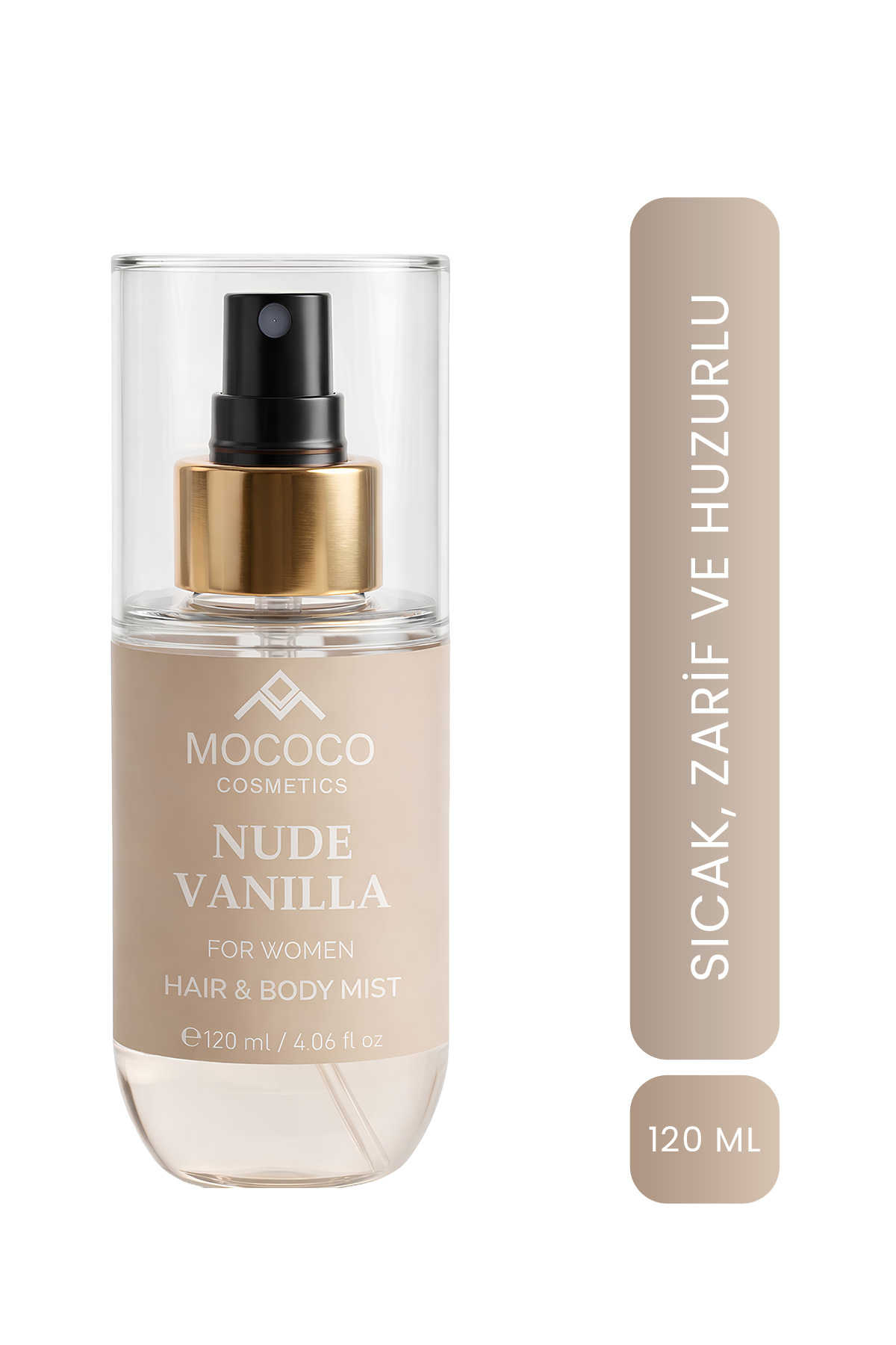Nude Vanilla Parfümlü Vücut Misti 120 ml – Body Mist Spray