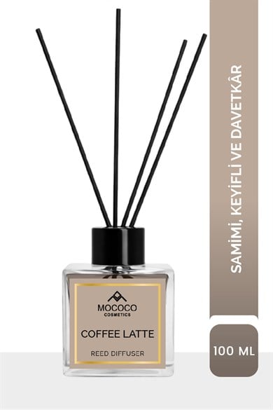 Coffee Latte Bambu Çubuklu Oda Kokusu 110 ml – Reed Diffuser | Ev ve Aromaterapi