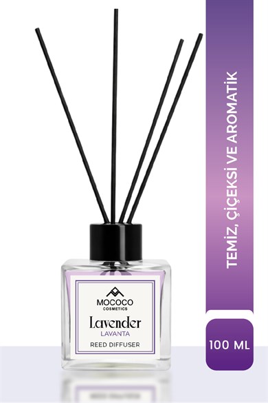 Lavender Bambu Çubuklu Oda Kokusu 110 ml – Reed Diffuser | Ev ve Aromaterapi