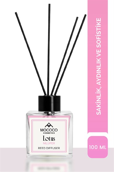 Lotus Bambu Çubuklu Oda Kokusu 110 ml – Reed Diffuser | Ev ve Aromaterapi