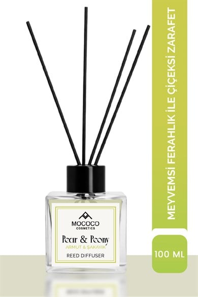Peony & Pear Bambu Çubuklu Oda Kokusu 110 ml – Reed Diffuser | Ev ve Aromaterapi