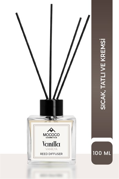 Vanilla Bambu Çubuklu Oda Kokusu 110 ml – Reed Diffuser | Ev ve Aromaterapi