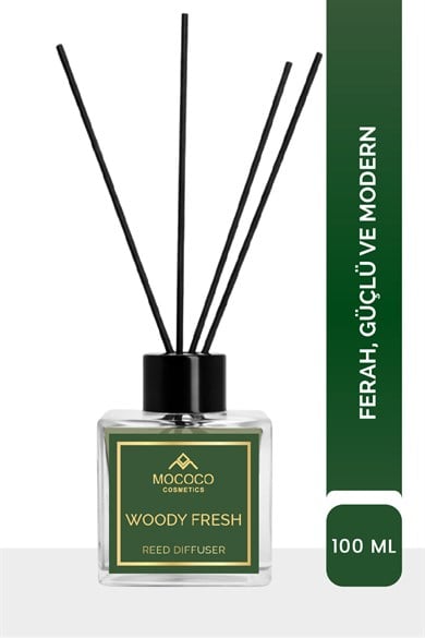 Woody Fresh Bambu Çubuklu Oda Kokusu 110 ml – Reed Diffuser | Ev ve Aromaterapi