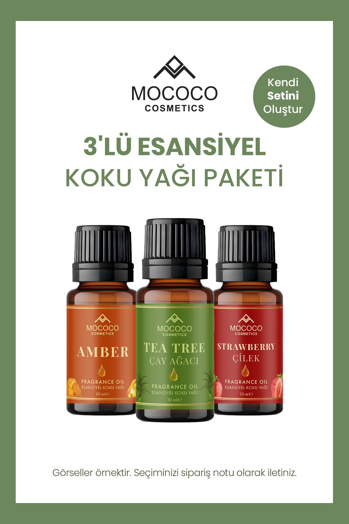 3'lü Esansiyel Yağ Paketi (Kendi Seçimini Yap) – Doğal Uçucu Yağ Seti | Aromaterapi, Difüzör, Buhurdanlık