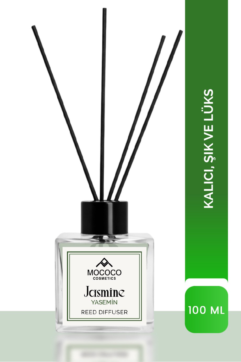 Jasmine Bambu Çubuklu Oda Kokusu 110 ml – Reed Diffuser | Ev ve Aromaterapi