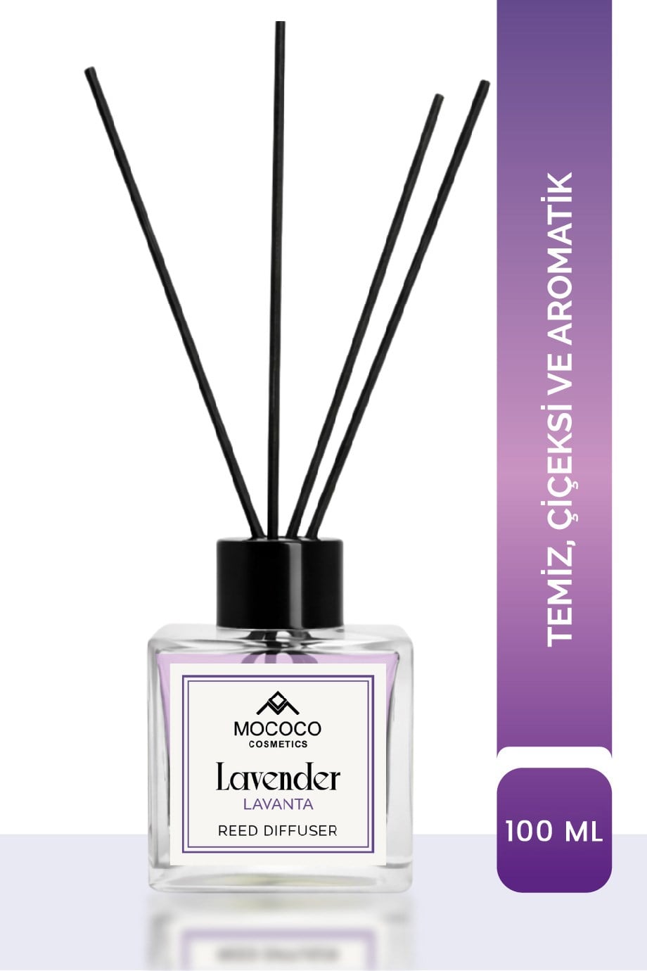 Lavender Bambu Çubuklu Oda Kokusu 110 ml – Reed Diffuser | Ev ve Aromaterapi