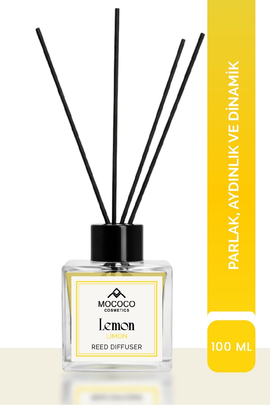Lemon Bambu Çubuklu Oda Kokusu 110 ml – Reed Diffuser | Ev ve Aromaterapi