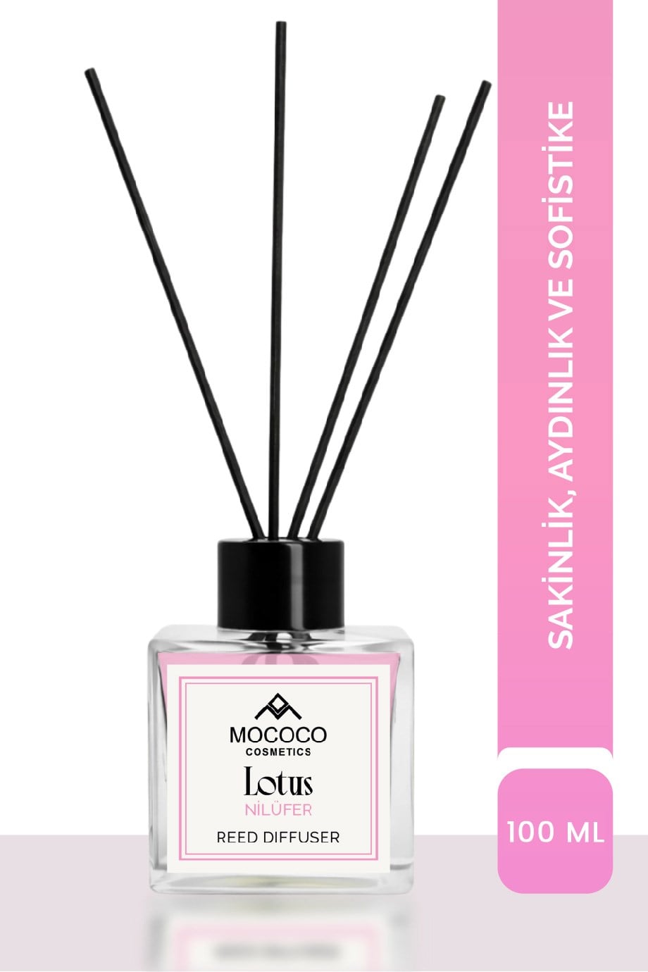 Lotus Bambu Çubuklu Oda Kokusu 110 ml – Reed Diffuser | Ev ve Aromaterapi