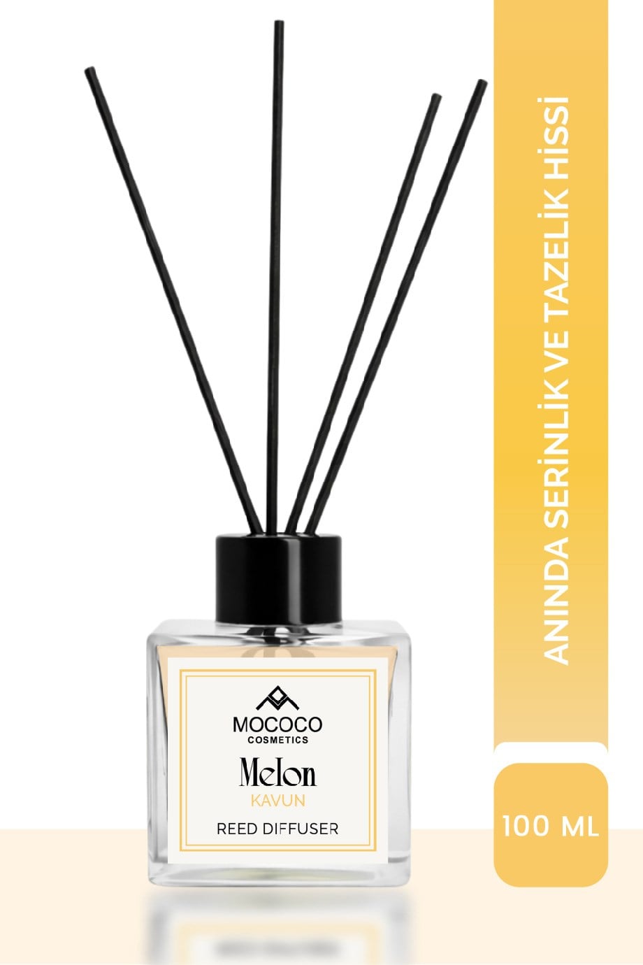 Melon Bambu Çubuklu Oda Kokusu 110 ml – Reed Diffuser | Ev ve Aromaterapi