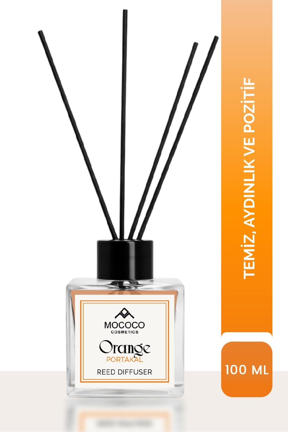 Orange Bambu Çubuklu Oda Kokusu 110 ml – Reed Diffuser | Ev ve Aromaterapi