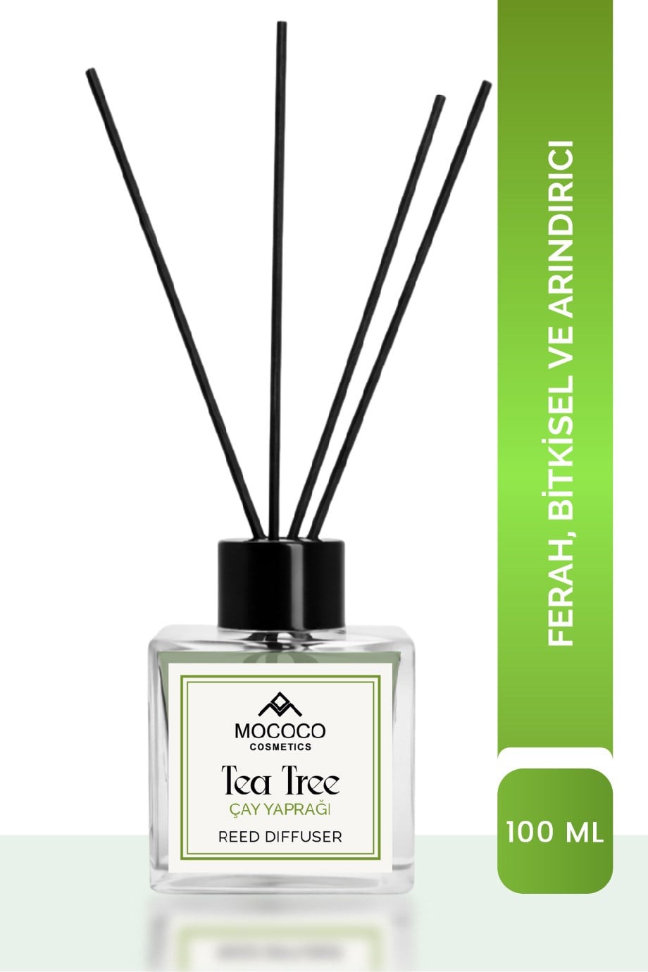 Tea Tree Bambu Çubuklu Oda Kokusu 110 ml – Reed Diffuser | Ev ve Aromaterapi