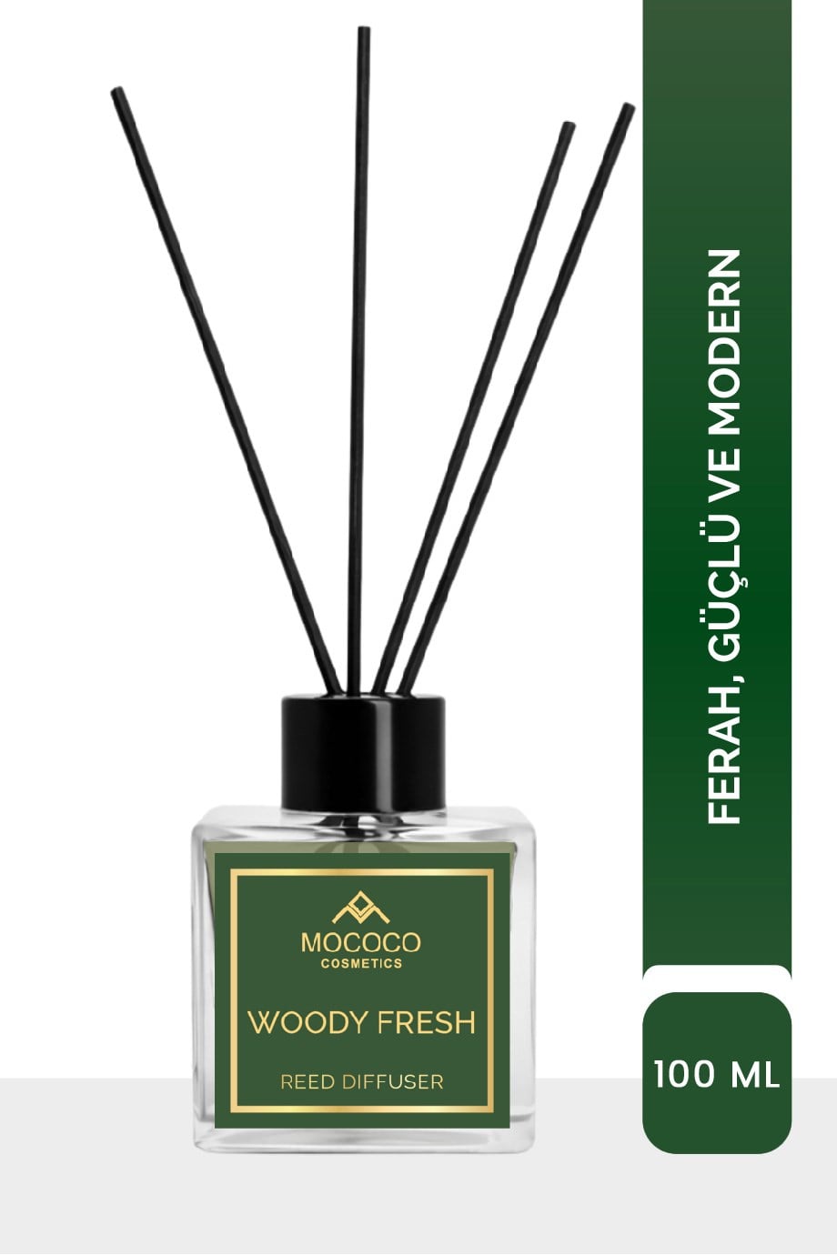 Woody Fresh Bambu Çubuklu Oda Kokusu 110 ml – Reed Diffuser | Ev ve Aromaterapi
