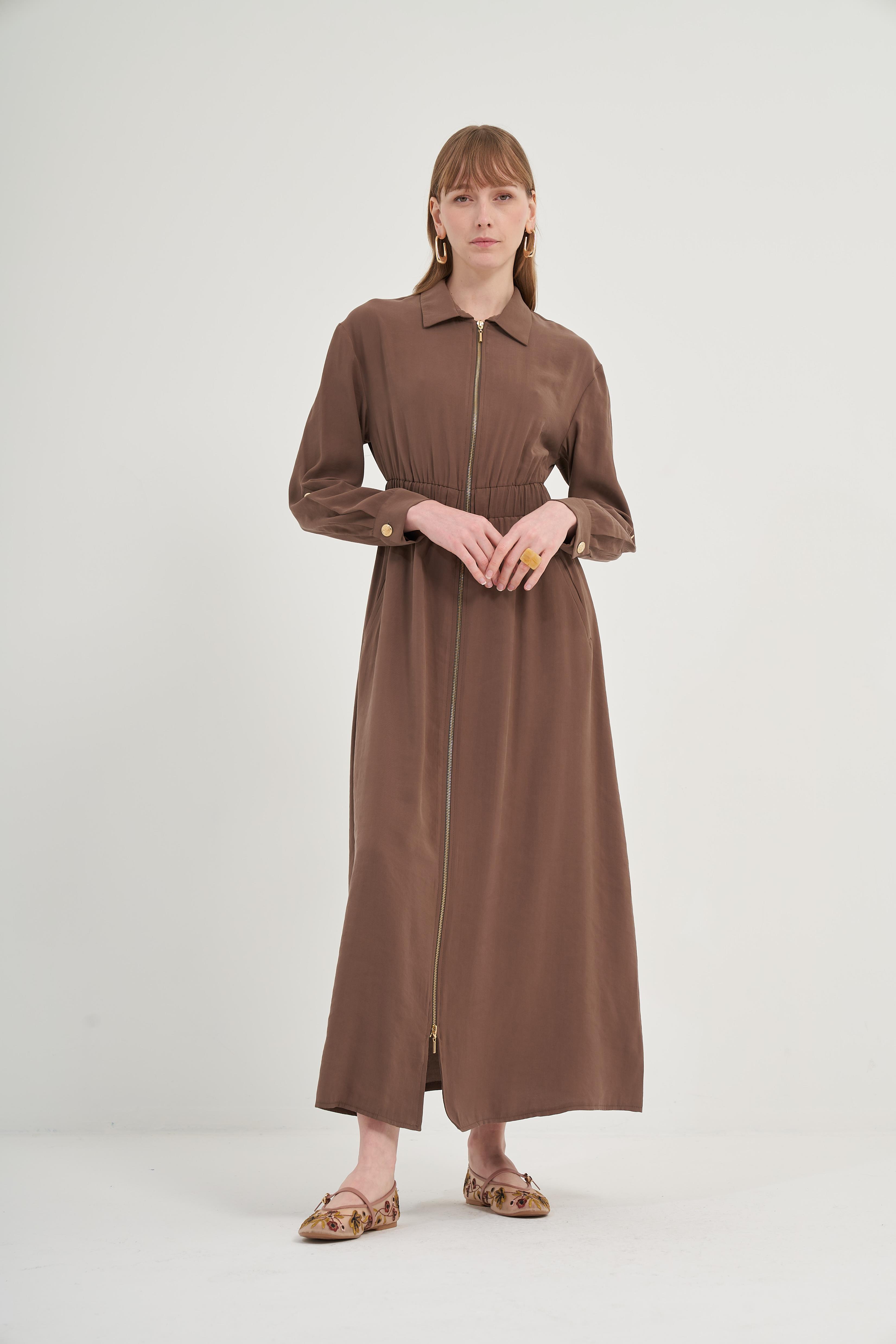 Garmi Kadın Modal Elbise Kahve 31033