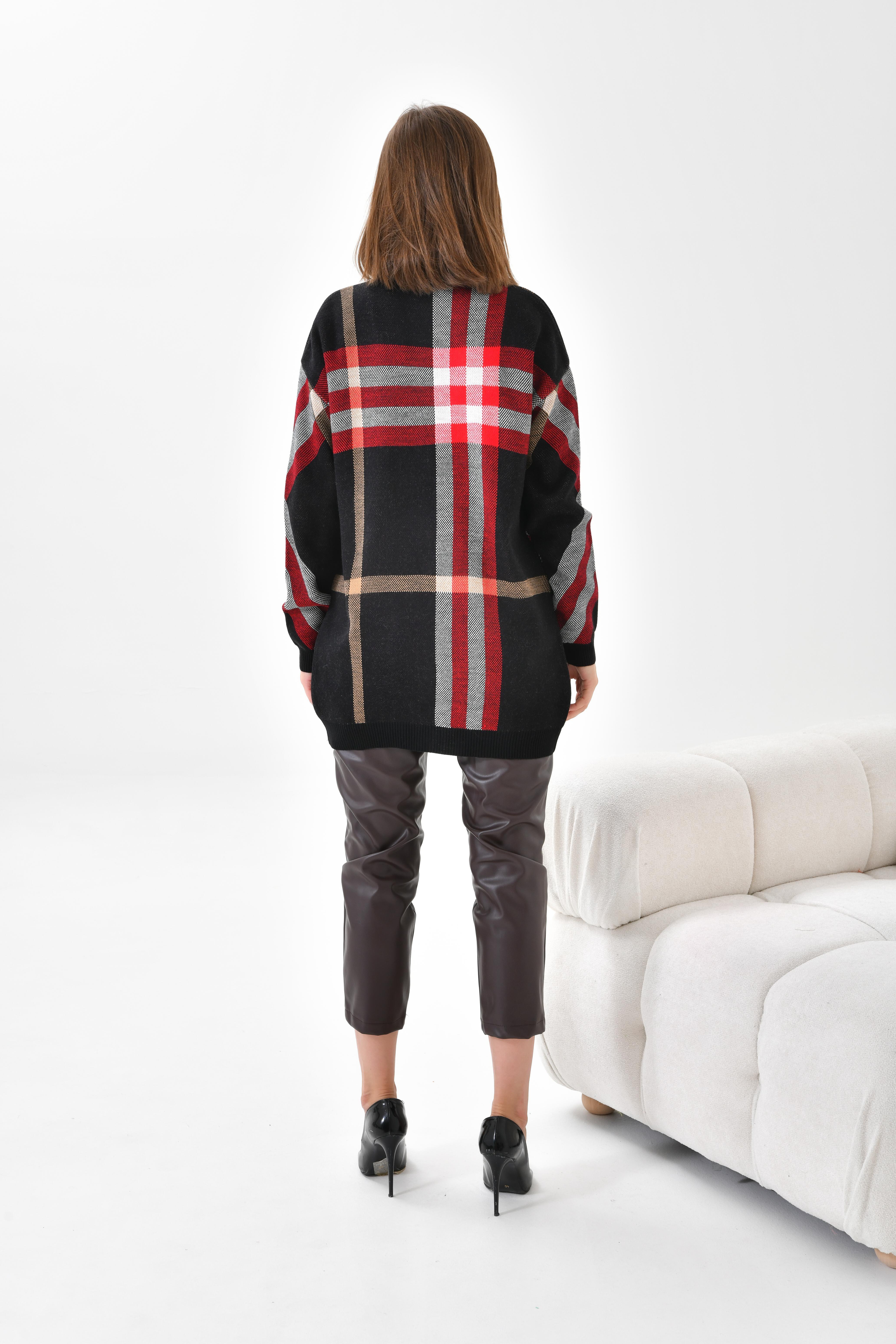 Ftz Women Kadın Burberry Hırka Siyah