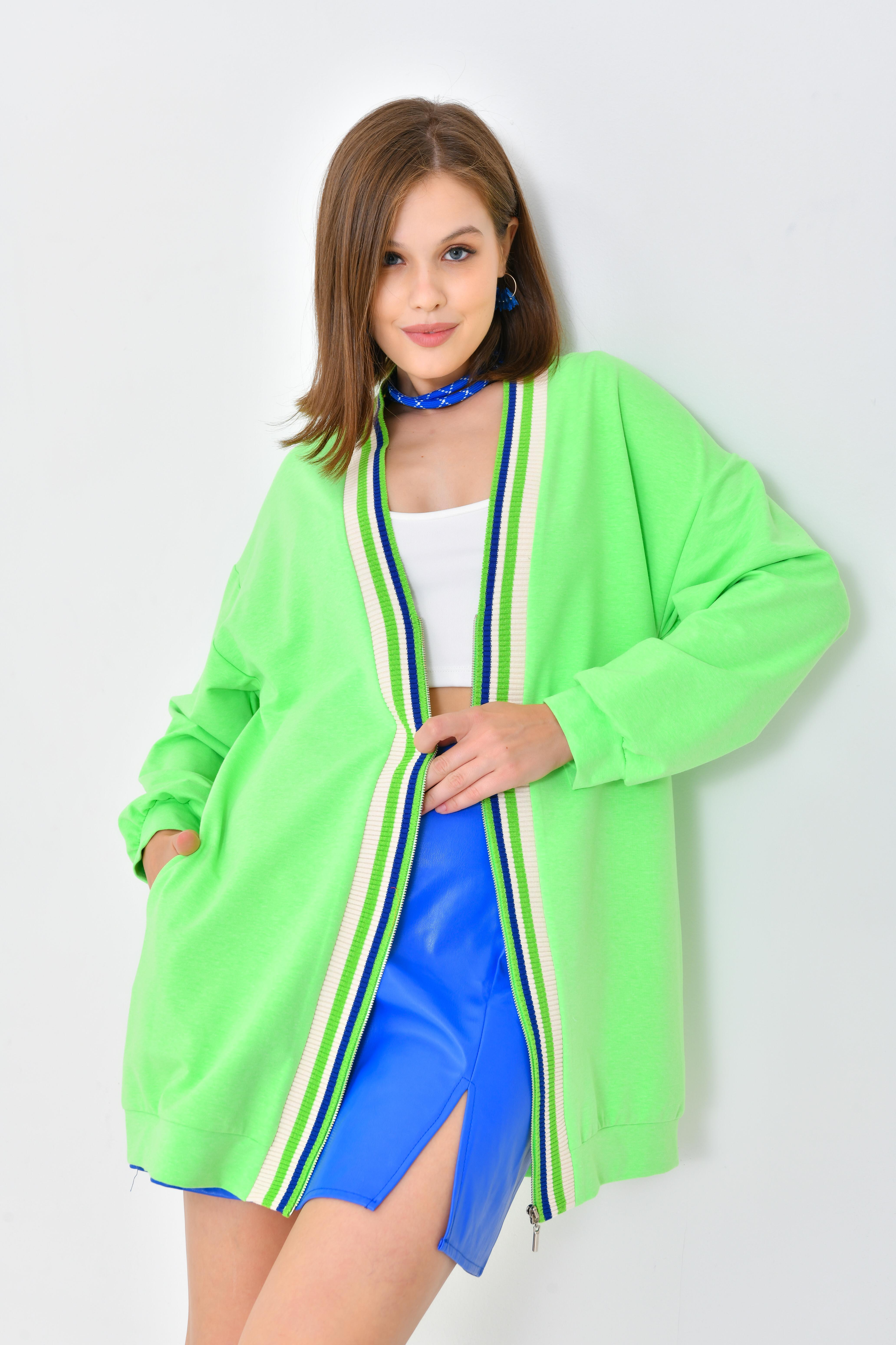Ftz Women Kadın İki İp Hırka N.YEŞİL