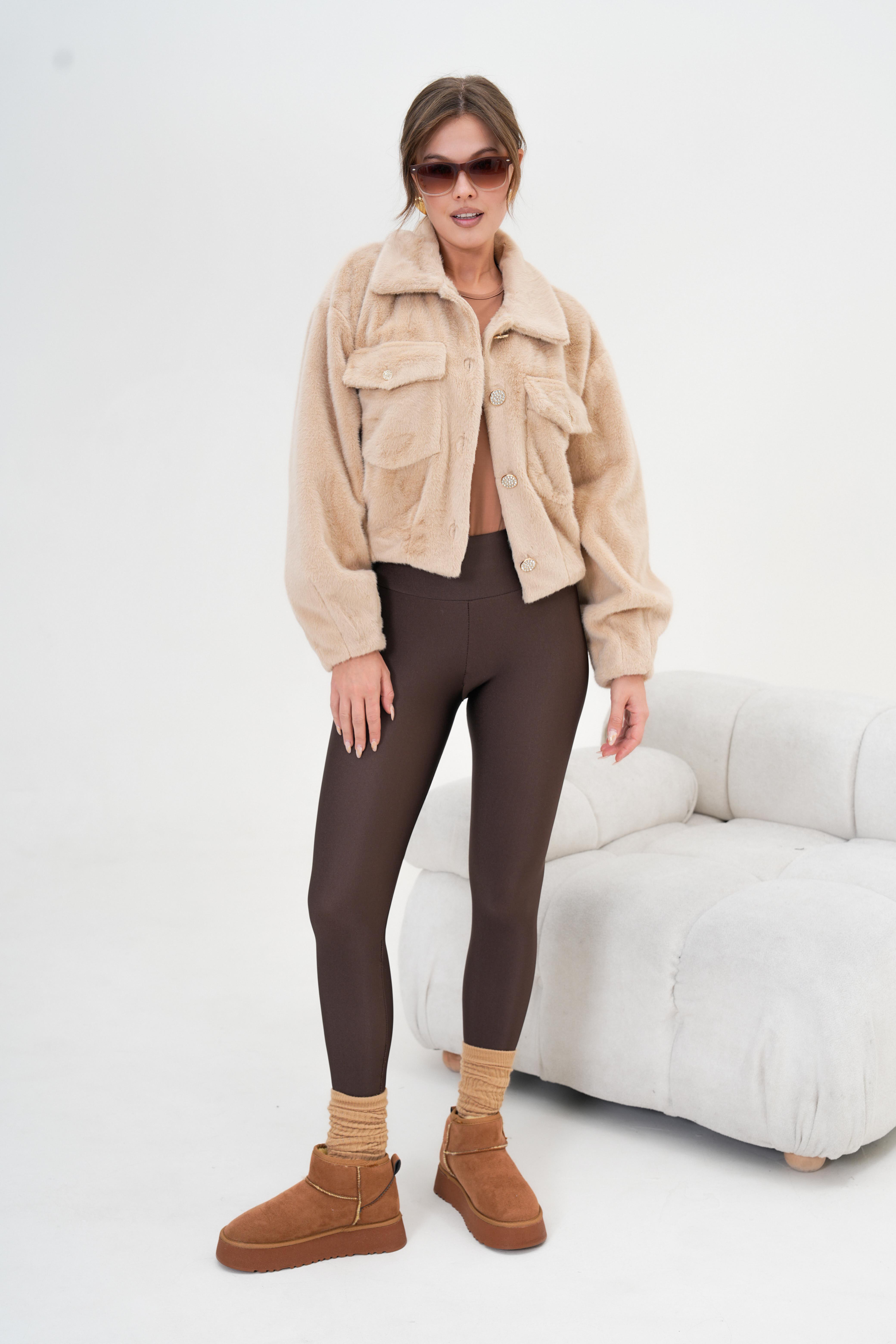 Garmi Kadın Kaşmir Mont Beige