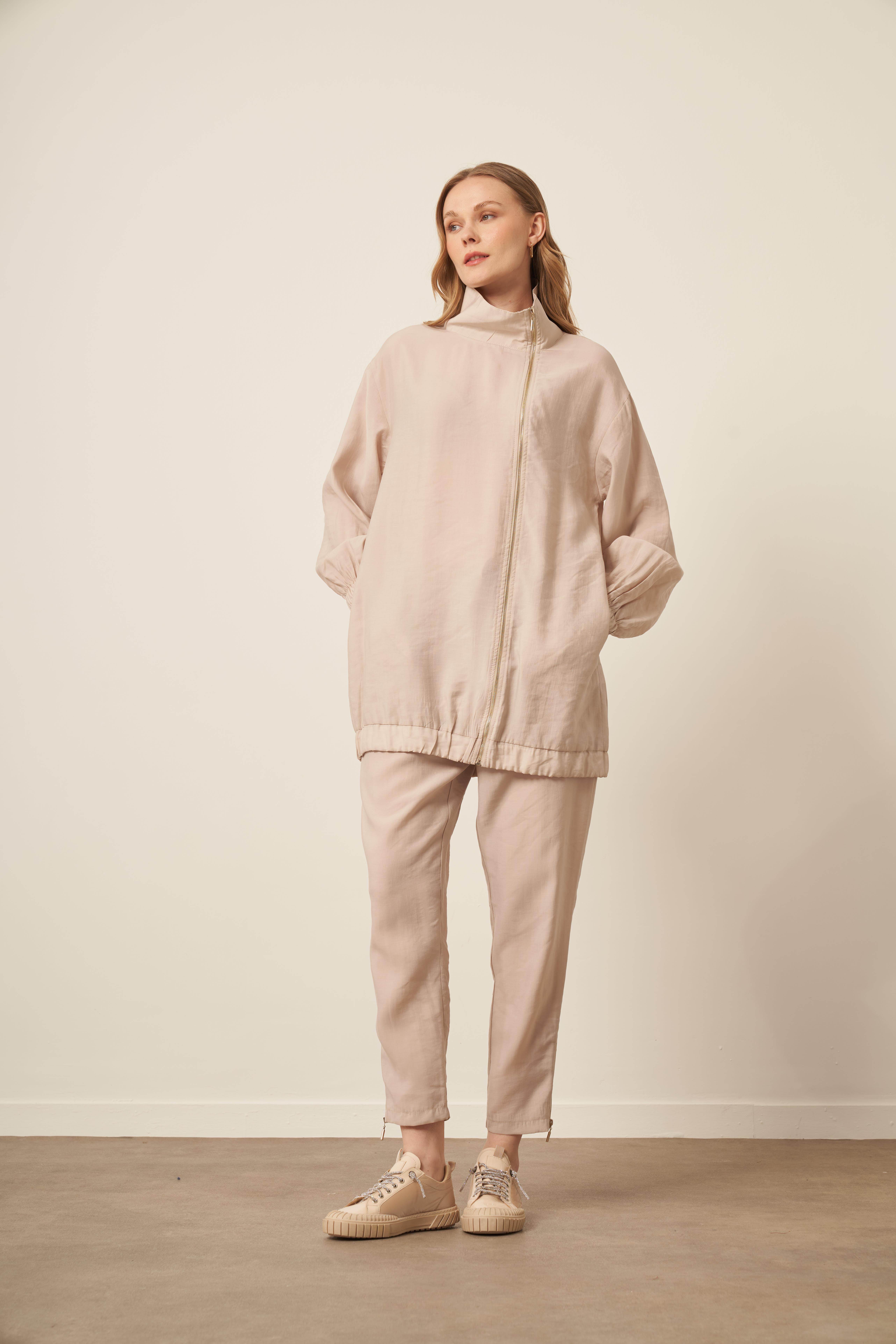 Garmi Kadın Modal Pantolonlu Takım Beige
