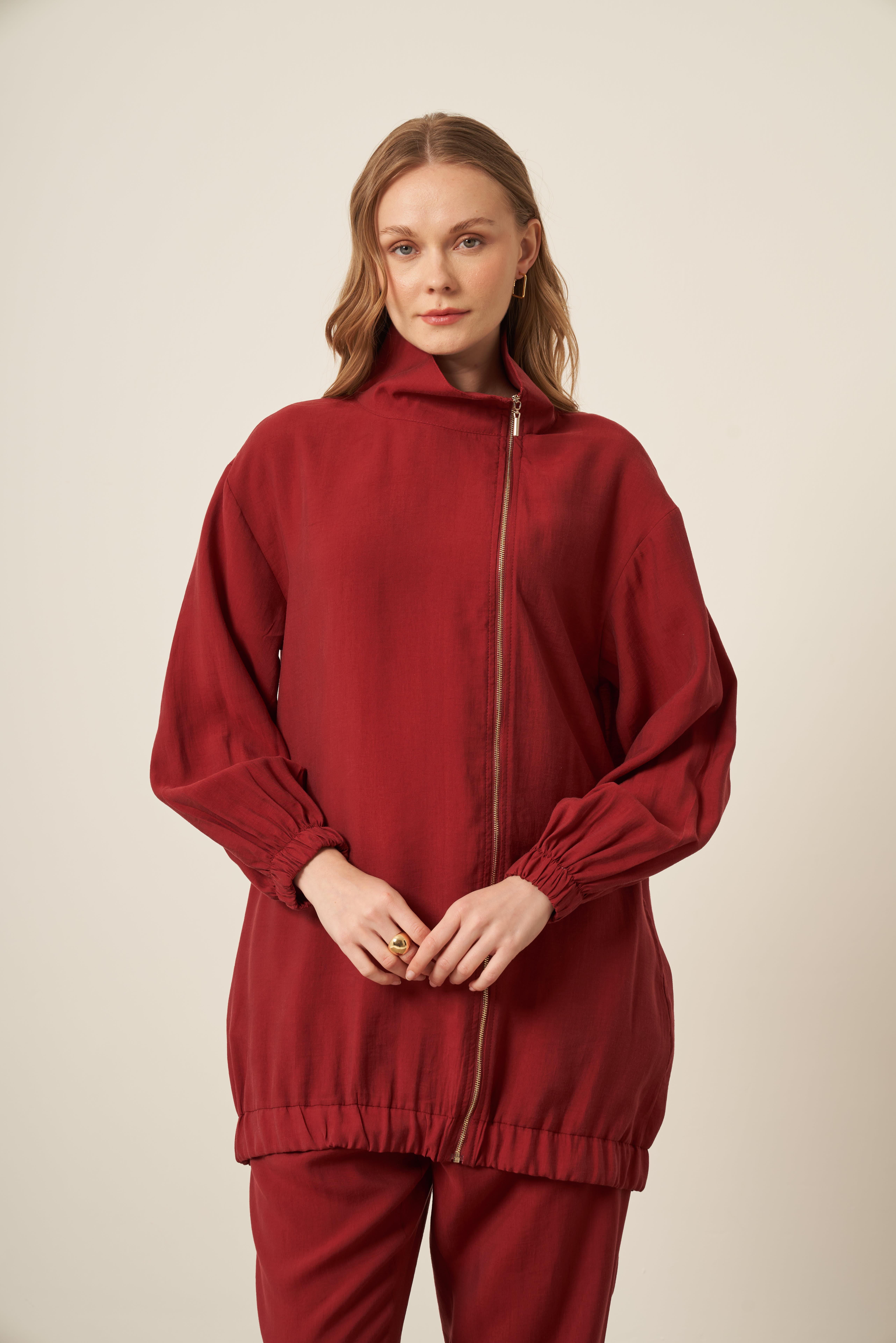 Garmi Kadın Modal Pantolonlu Takım Bordo