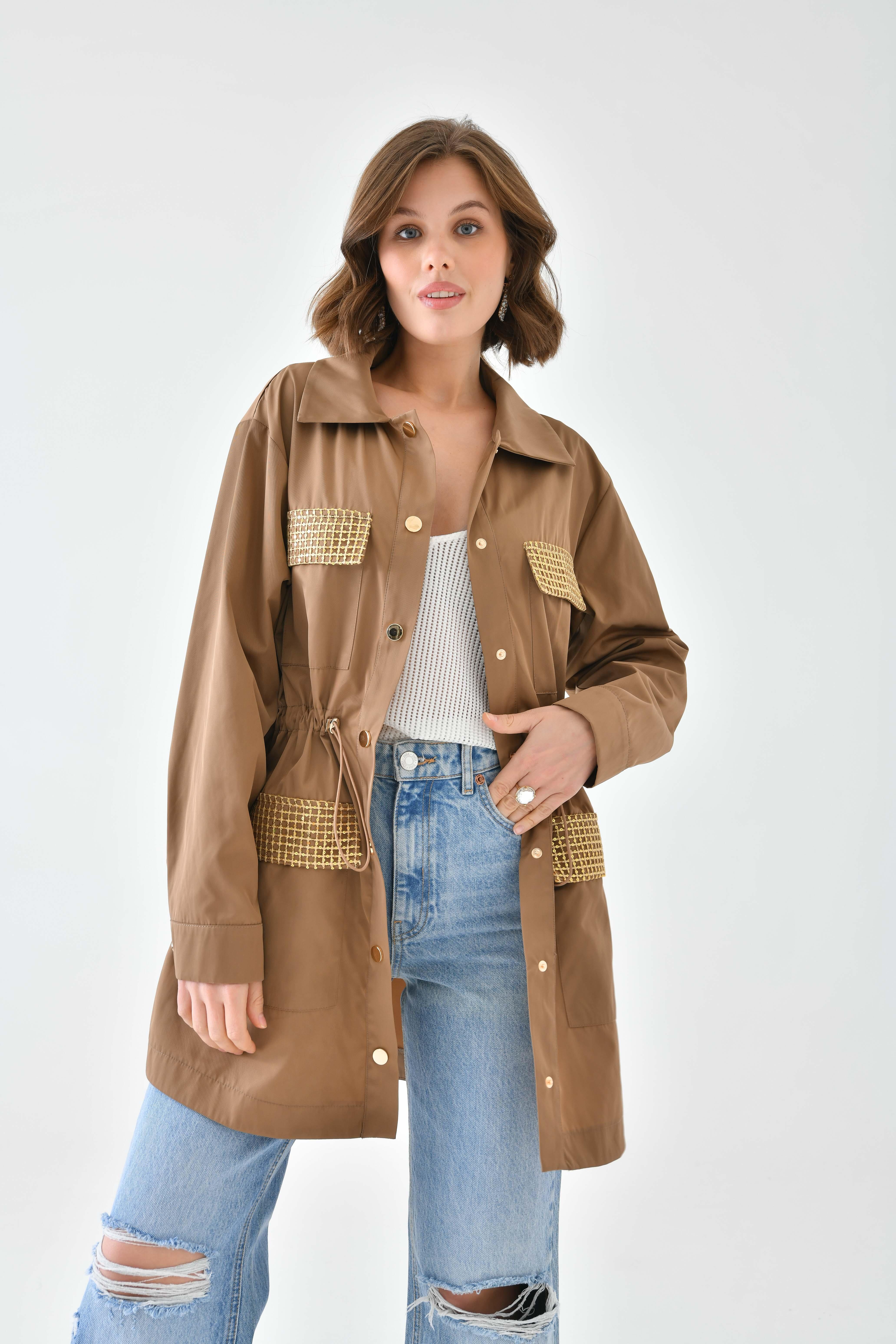 Garmi Kadın Paraşüt Kap Camel