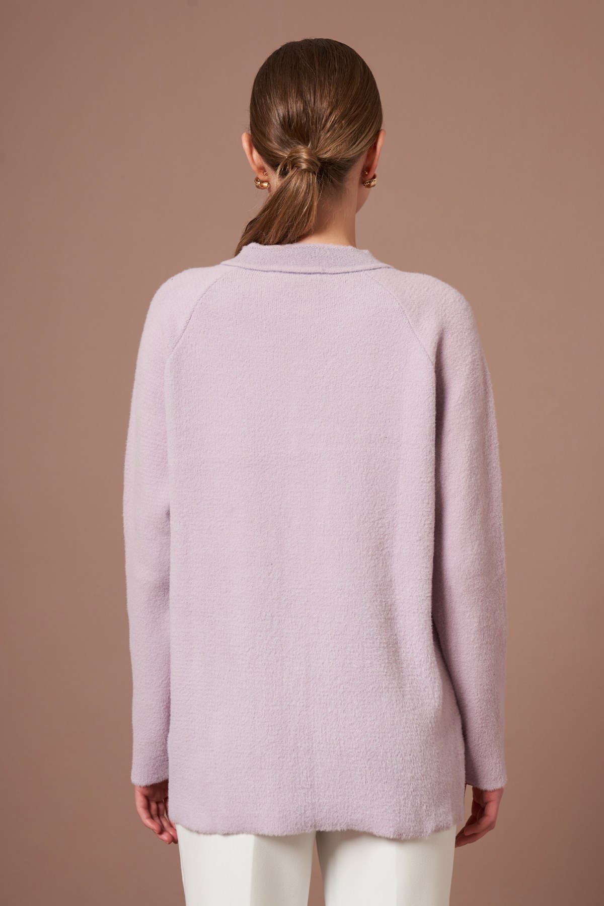 Kadın Angora Hırka Lila