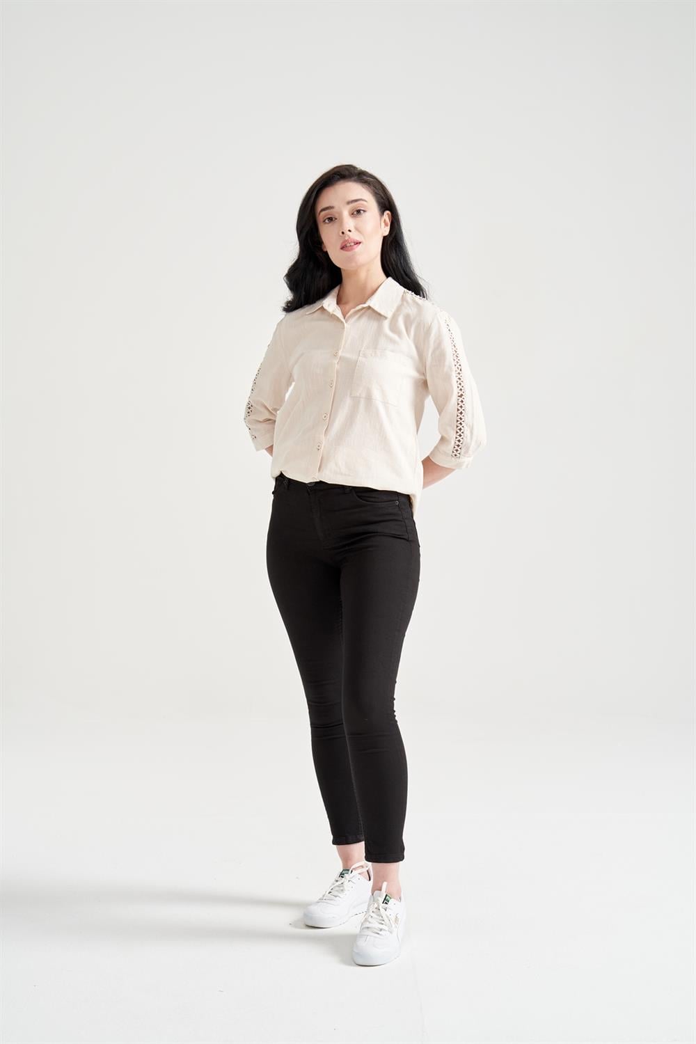 Kadın Dar Kalıp Slim Fit Jean Siyah