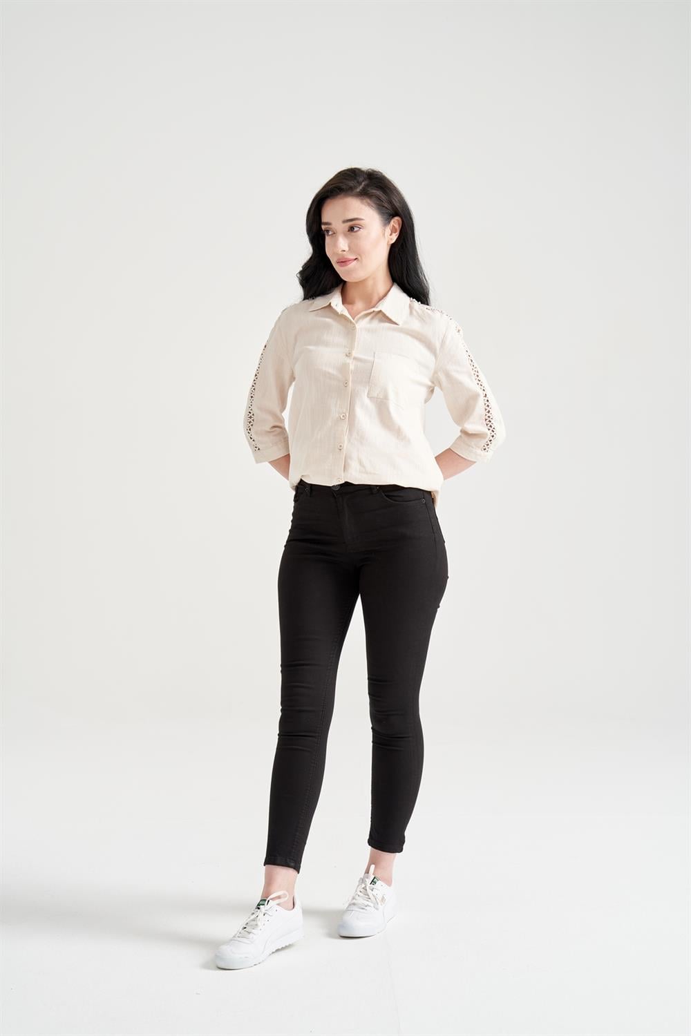 Kadın Dar Kalıp Slim Fit Jean Siyah