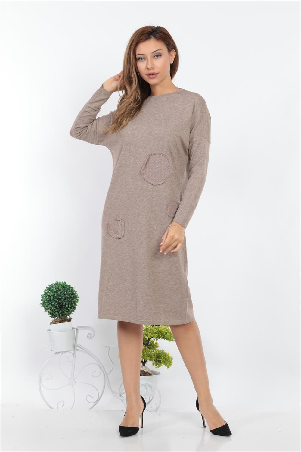 Kadın Detaylı Tunik Beige