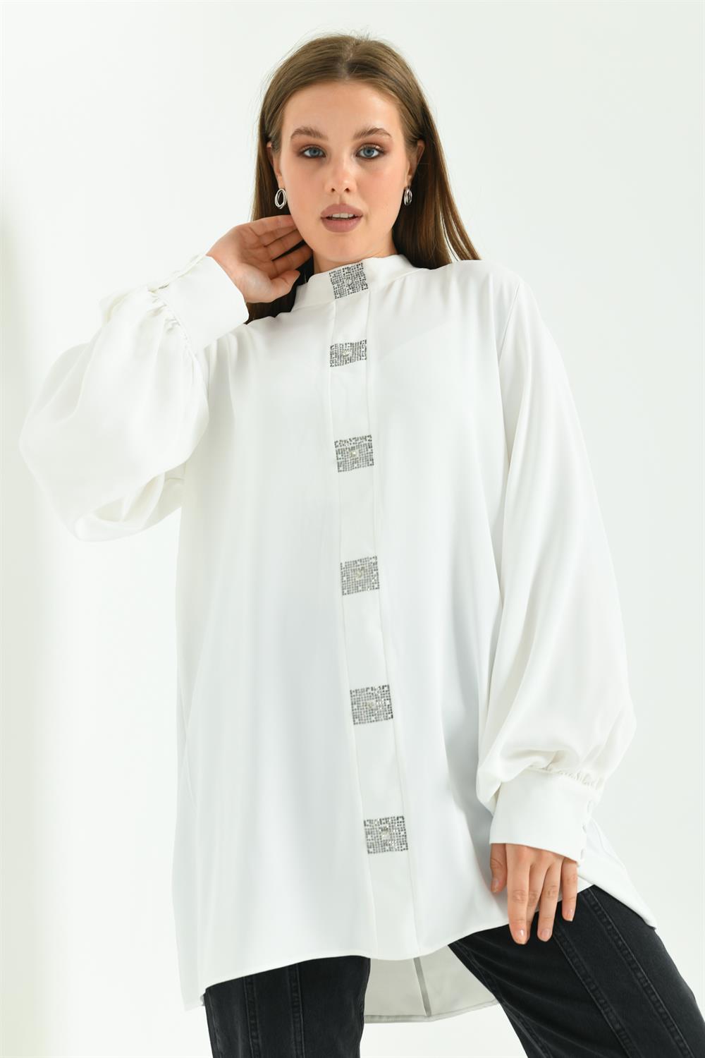 Kadın Elegant Tunik Ekru
