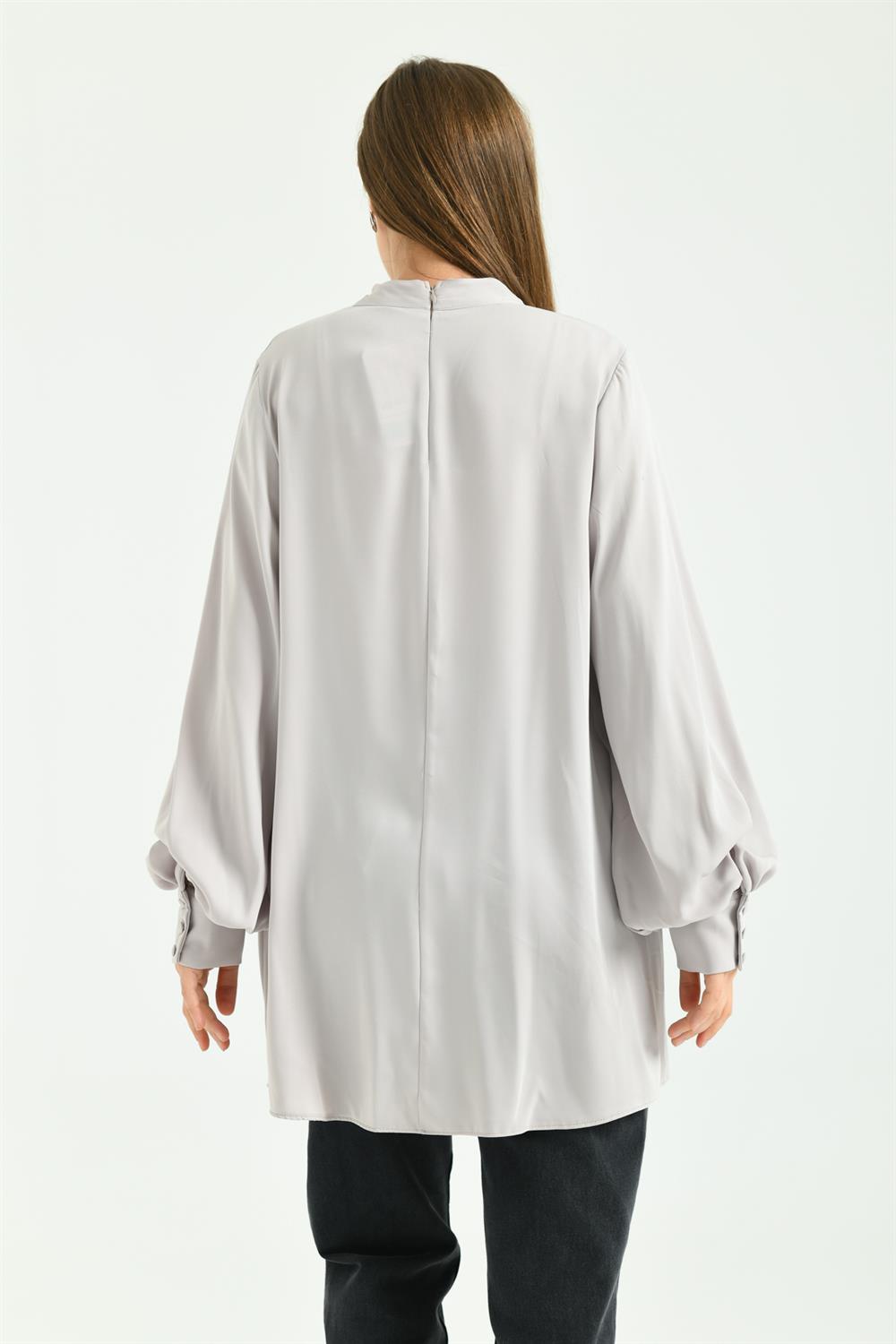 Kadın Elegant Tunik Gri