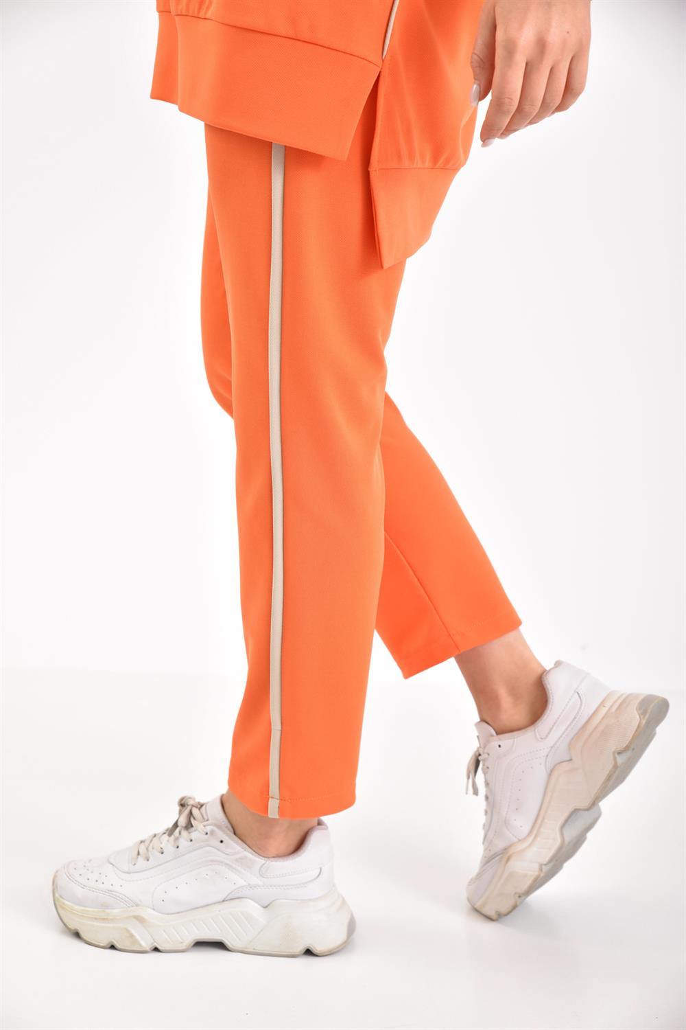 Kadın Örme Krep Takım Orange