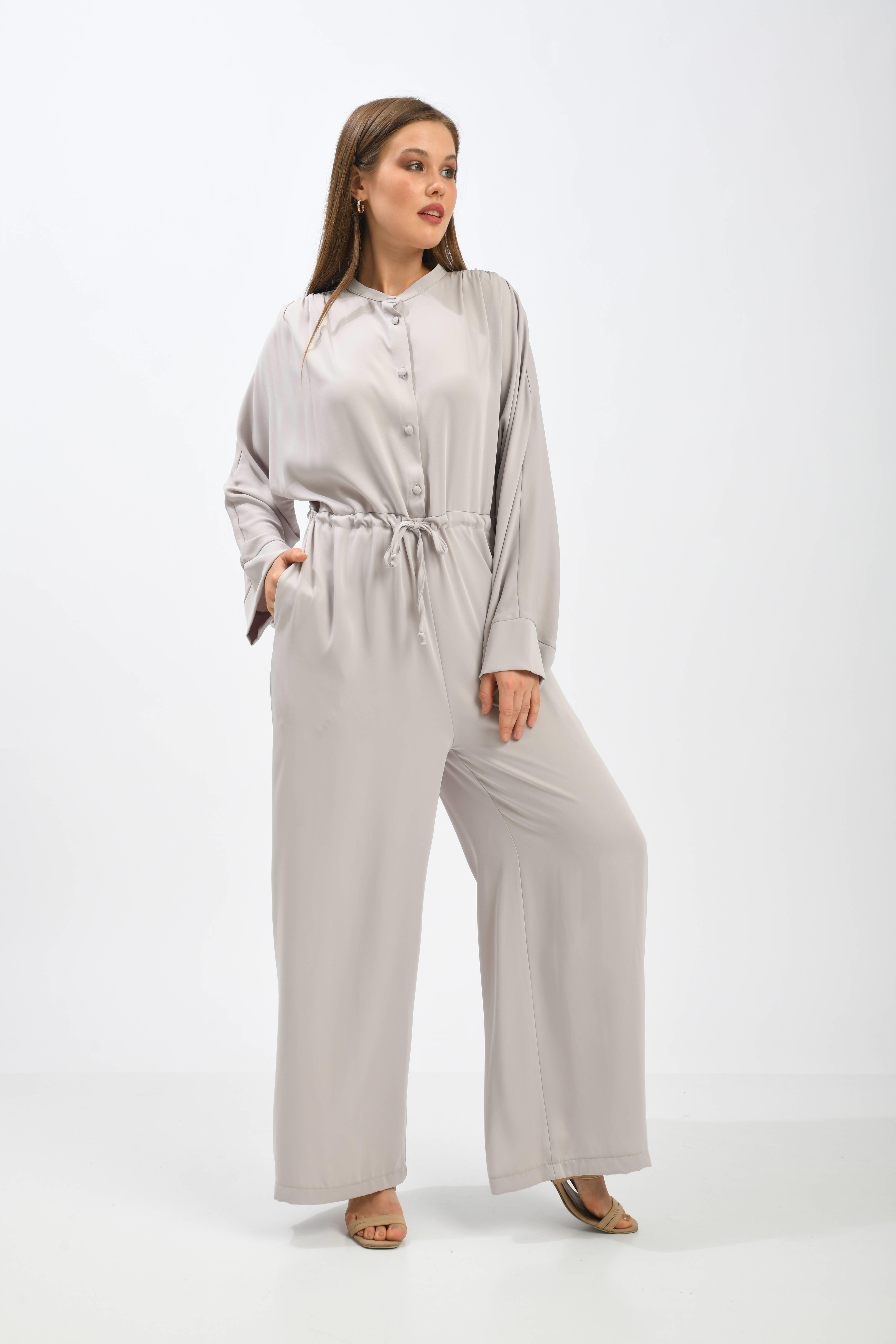 Kadın Uzunkol Tulum Beige