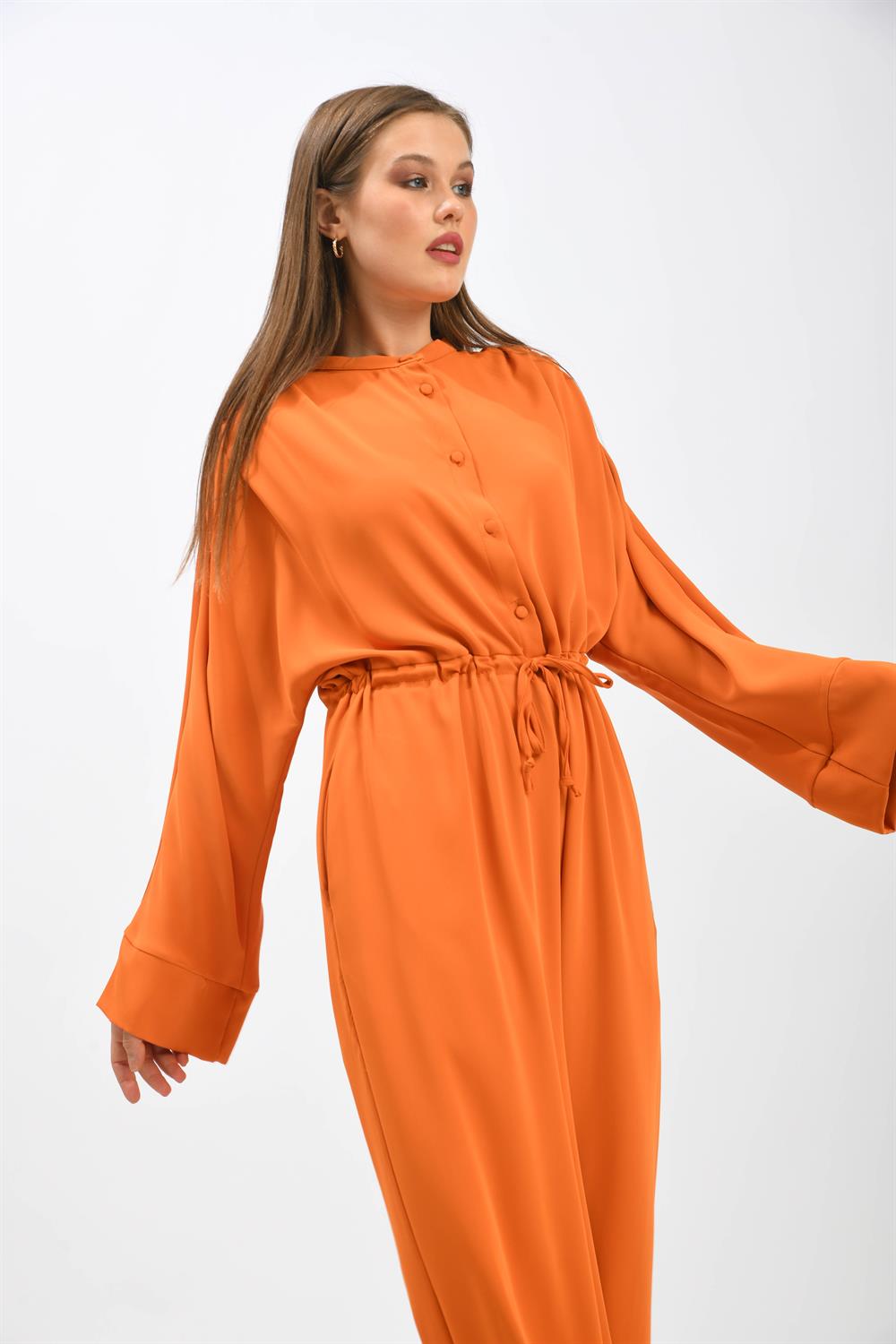 Kadın Uzunkol Tulum Orange