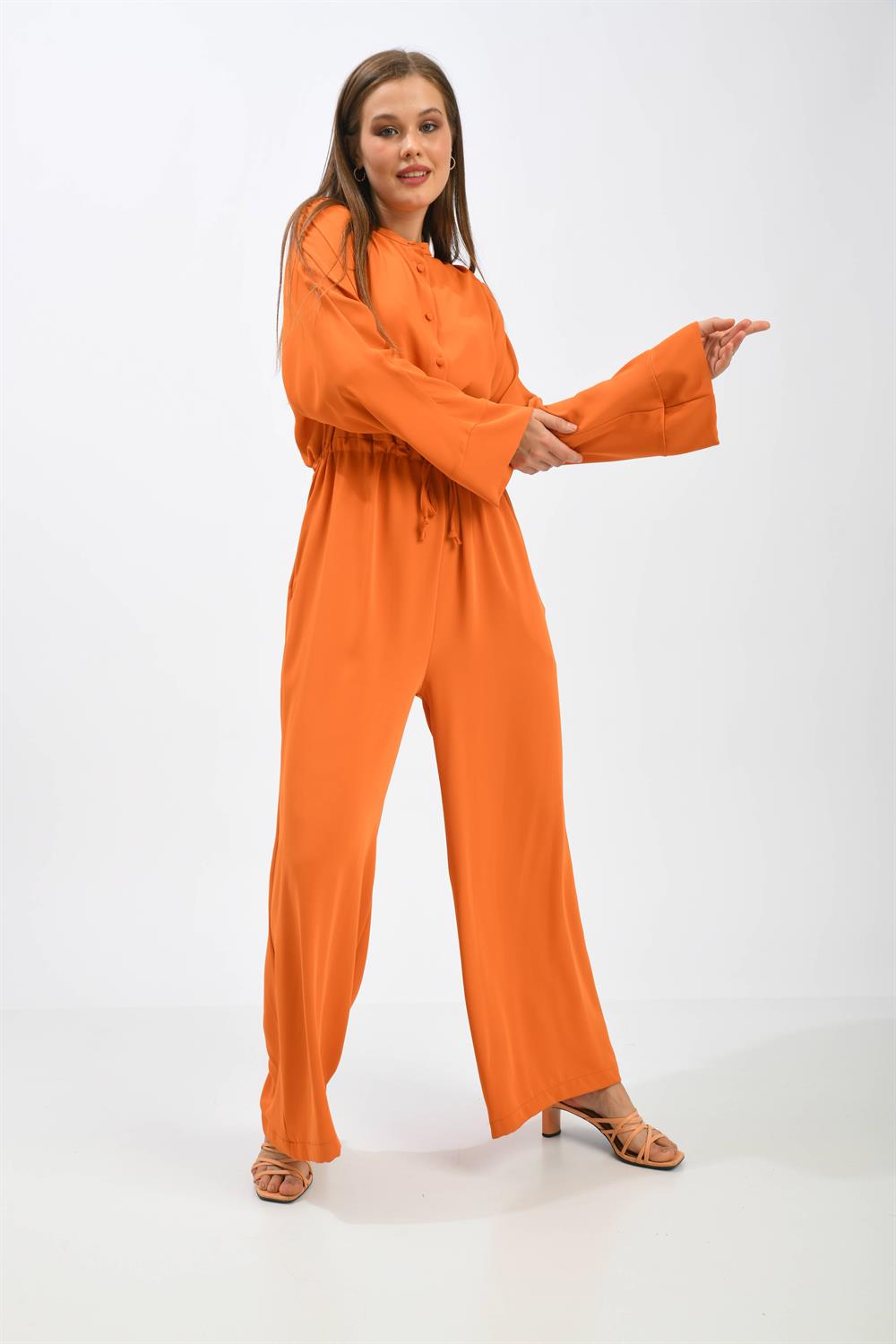 Kadın Uzunkol Tulum Orange