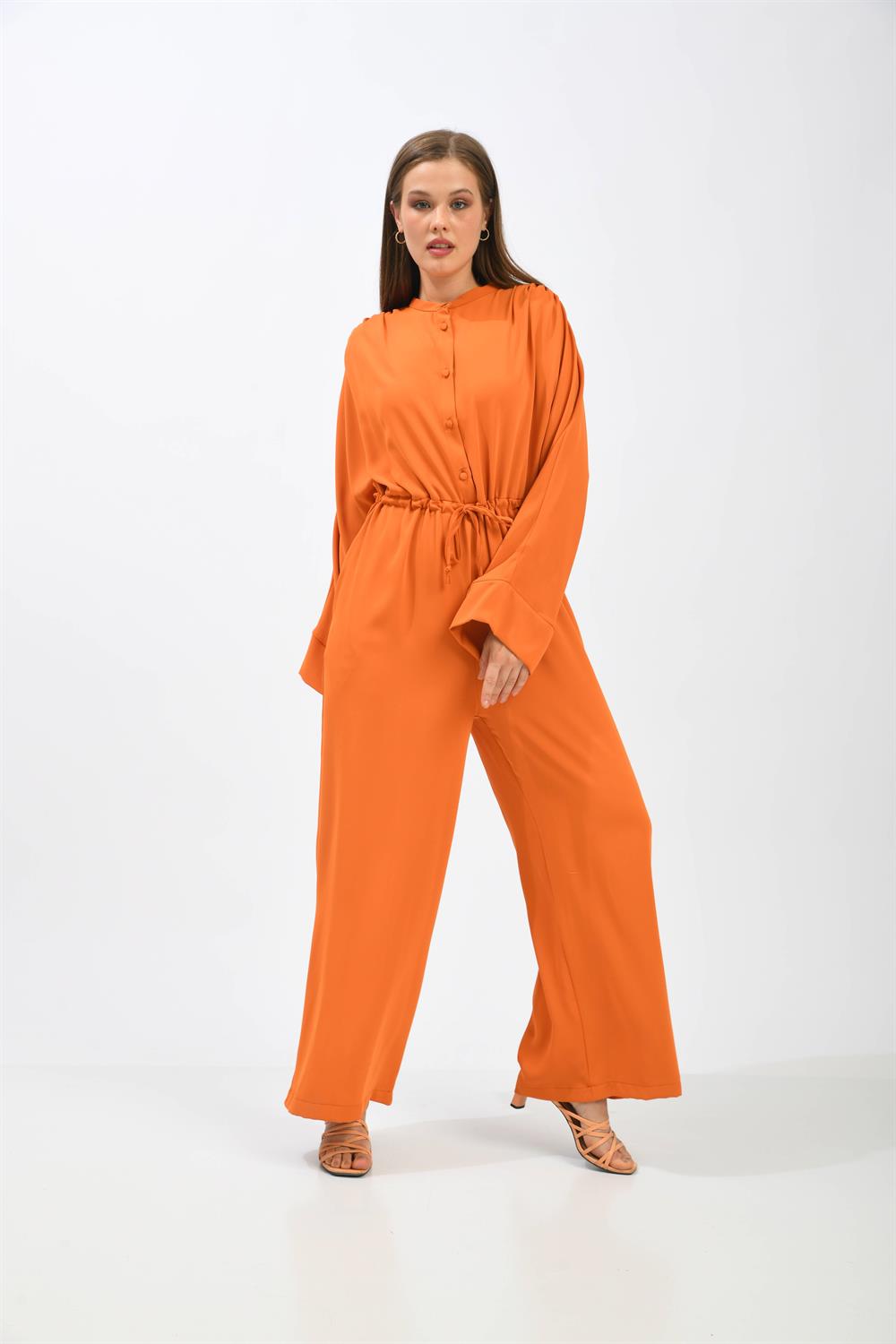 Kadın Uzunkol Tulum Orange