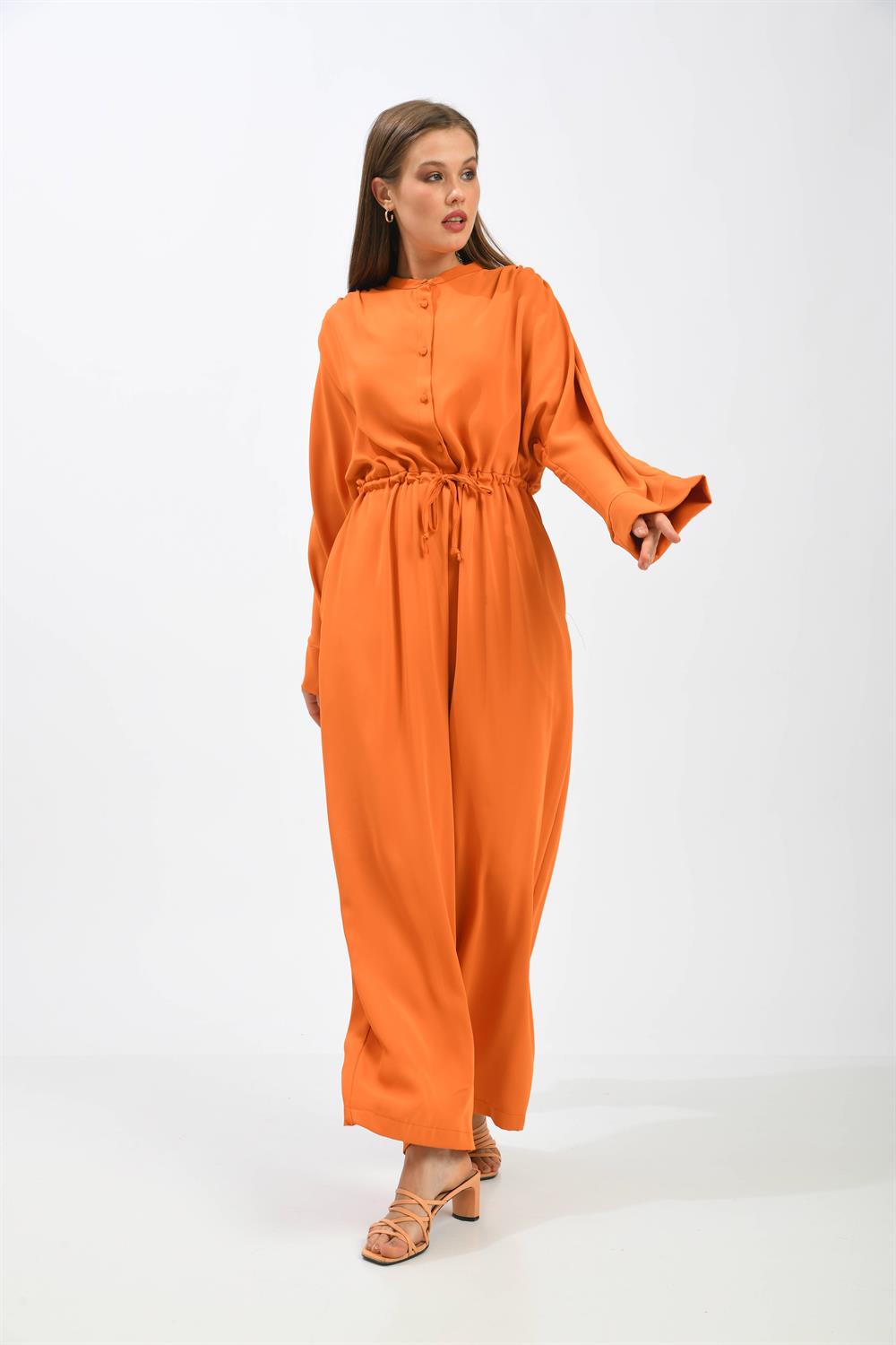Kadın Uzunkol Tulum Orange