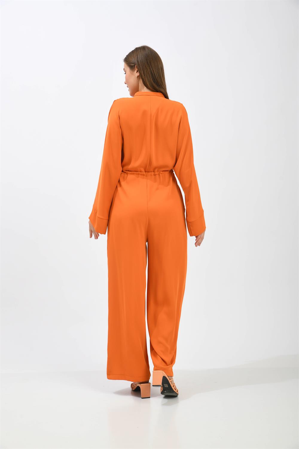 Kadın Uzunkol Tulum Orange