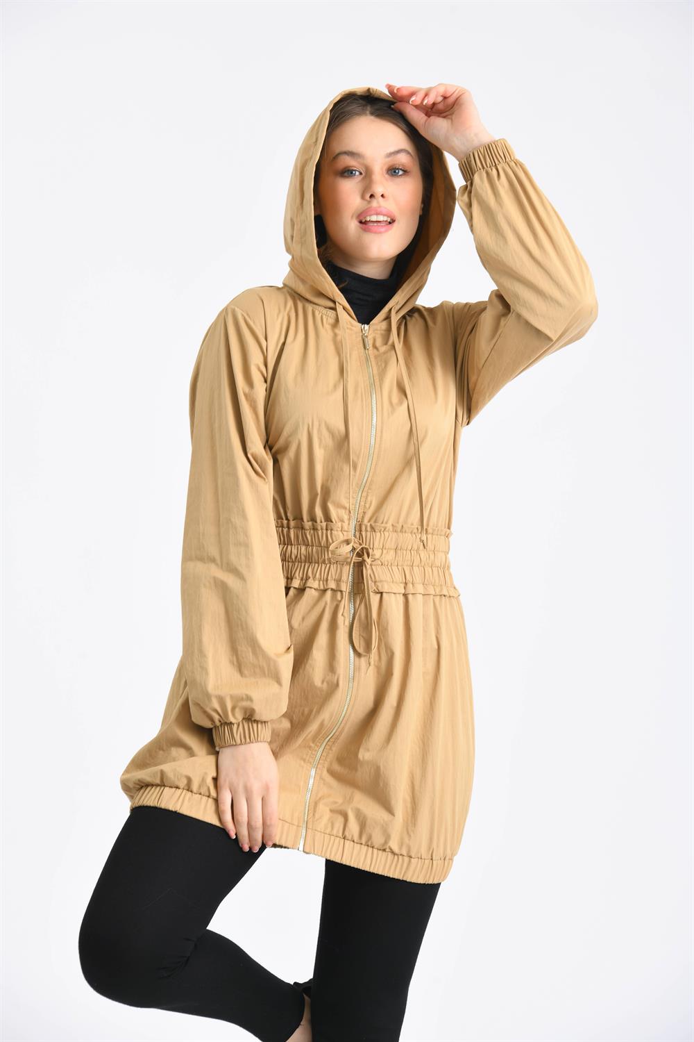 Kadın Yağmurluk Camel