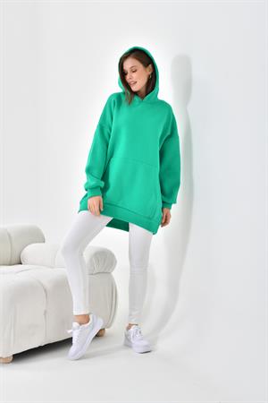Ftz Women Kadın 3 İp Şardonlu Kapüşonlu Sweatshirt Benetton