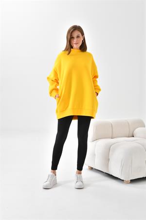Ftz Women Kadın 3 İp Şardonlu Sweatshirt Sarı