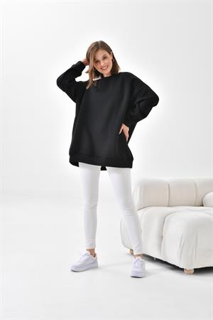 Ftz Women Kadın 3 İp Şardonlu Sweatshirt Siyah