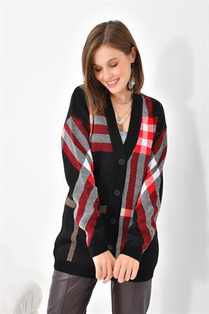 Ftz Women Kadın Burberry Hırka Siyah