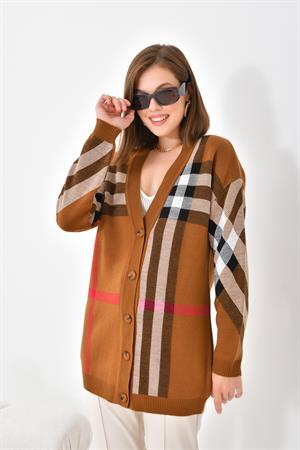 Ftz Women Kadın Burberry Hırka Taba