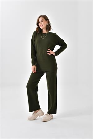 Ftz Women Kadın Düz Basic İkili Takım Haki