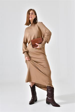 Ftz Women Kadın Düz Basic Tunik Beige