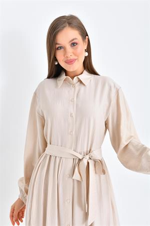 Ftz Women Kadın Elbise Beige