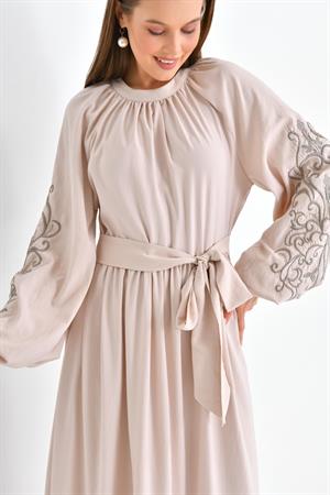 Ftz Women Kadın Elbise Beige